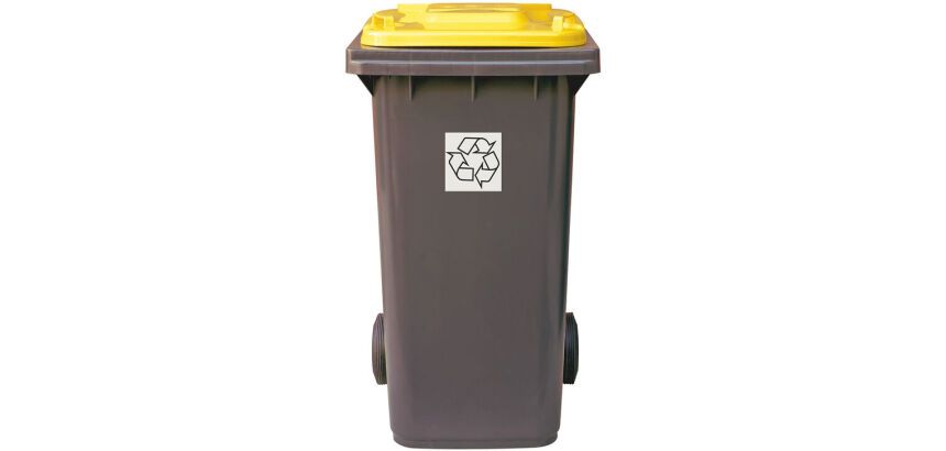 poubelles tri sélectif 55x48.5x93 cm 120 l jaune