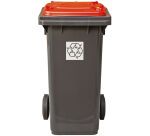 poubelles tri sélectif 55x48.5x93 cm 120 l rouge