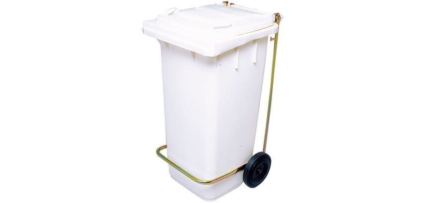poubelle roulante prise frontale 55x48x93 cm - 120 L