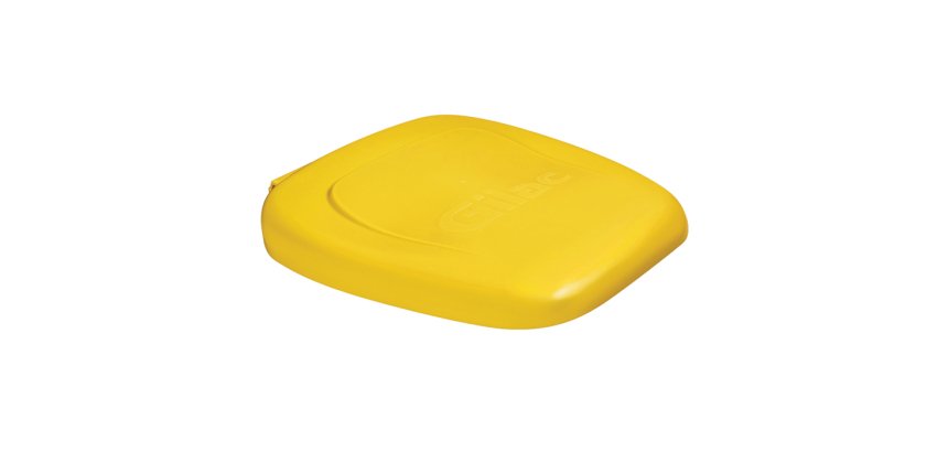 couvercle jaune pour porte-sac poubelle à pédale pour sac de 120 litres