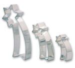 lot de 3 découpoirs fer blanc étoiles filantes