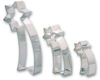 lot de 3 découpoirs fer blanc étoiles filantes