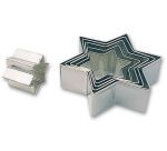 boîte de 6 découpoirs fer blanc étoiles de 4 à 11 cm