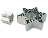 boîte de 6 découpoirs fer blanc étoiles de 4 à 11 cm