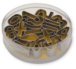 boîte de 16 découpoirs inox chiffres et signes