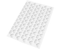 plaque de 95 découpoirs ABS ronds coeurs 4.8 cm