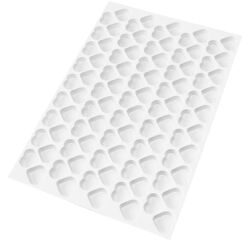 plaque de 95 découpoirs ABS ronds coeurs 4.8 cm