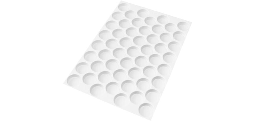 plaque de 95 découpoirs ABS tartelettes unies 3.5 cm