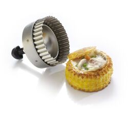 découpoir rond cannelé à pâte parisien inox 9 cm