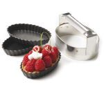 découpoir inox pour tartelettes cannelées oblongs 13x9 cm