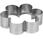 cercle à entremets "fleur cassis" inox 18x18 cm hauteur 5 cm