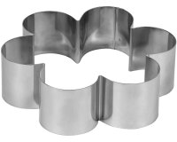 cercle à entremets "fleur cassis" inox 18x18 cm hauteur 5 cm