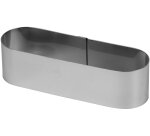 cercle en acier inoxydable oblong 14,5x4,5 cm hauteur 4 cm