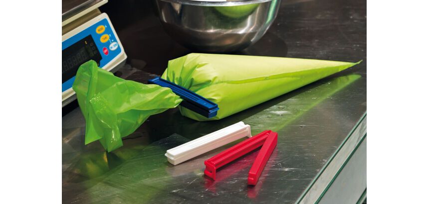 lot de 3 clips pour fermeture des poches pâtissières 14 cm
