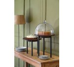 réhausse ronde en métal noir mat ø 24 h26,5 cm