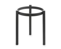 réhausse ronde en métal noir mat ø 24 h26,5 cm