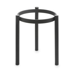 réhausse ronde en métal noir mat ø 24 h26,5 cm