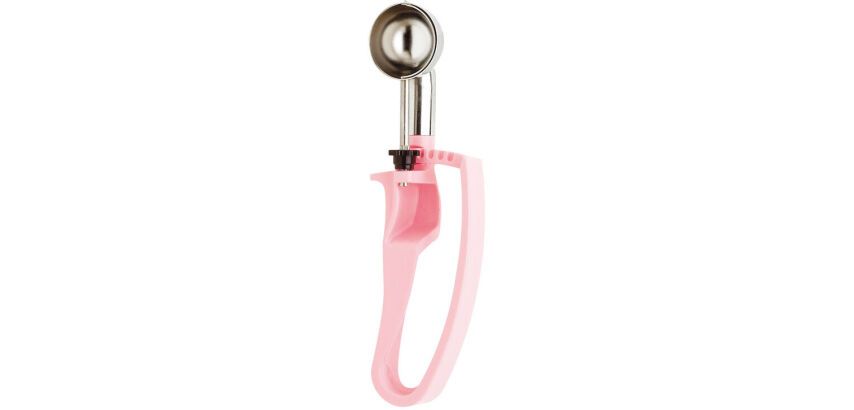 Unigrip cuillère à glace à pince inox 60 portions au litre rose