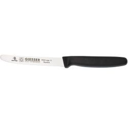 Giesser couteau cranté manche noir 11 cm