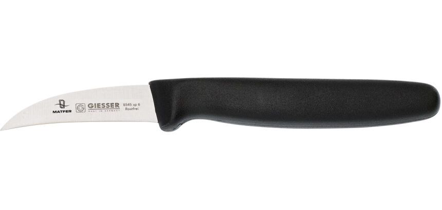 Giesser couteau d'office bec d'oiseau manche noir 6 cm