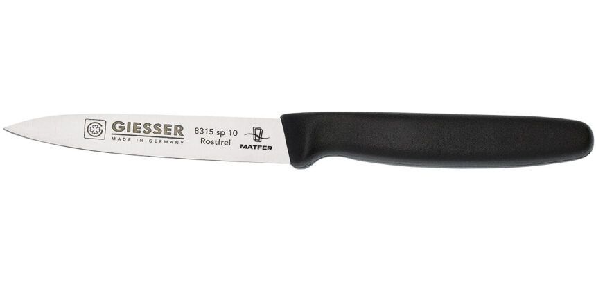 couteau d'office manche noir 10 cm