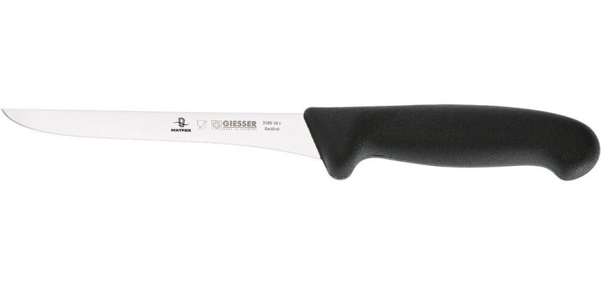 Giesser couteau à désosser manche noir 13 cm