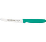 Giesser couteau cranté manche vert 11 cm