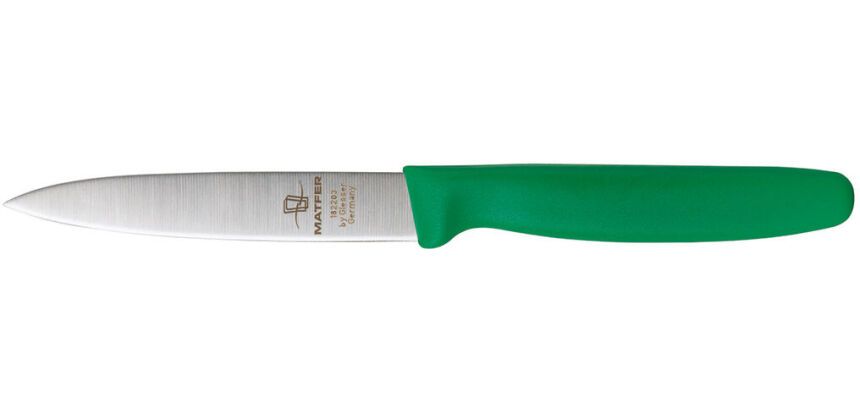 couteau d'office manche vert 10 cm