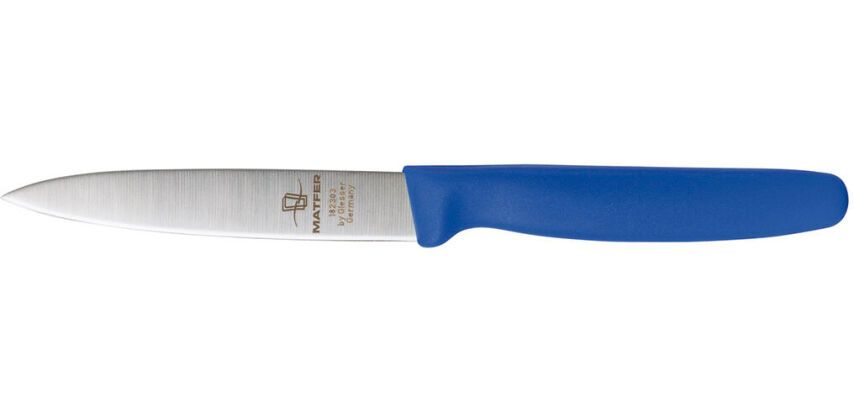couteau d'office manche bleu 10 cm