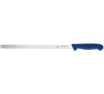 Giesser couteau à saumon alvéolé manche bleu 31 cm