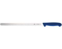 Giesser couteau à saumon alvéolé manche bleu 31 cm