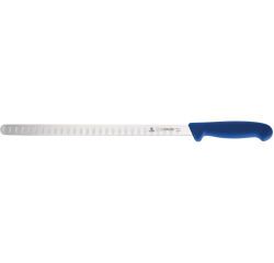 Giesser couteau à saumon alvéolé manche bleu 31 cm
