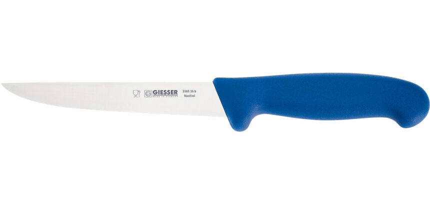 Giesser couteau à désosser manche lame droite bleu 16 cm