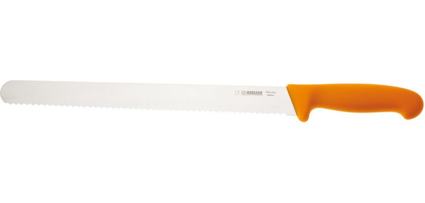 Giesser couteau à génoise manche jaune 31 cm