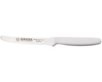 Giesser couteau cranté manche blanc 11 cm