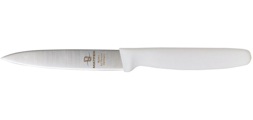 couteau d'office manche blanc 10 cm