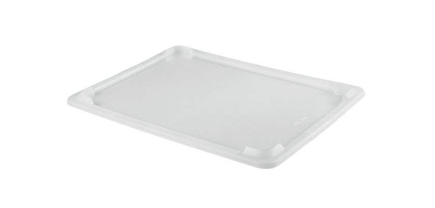 couvercle pour bac rectangulaire plat PEHD 54,5x39x2,2 cm