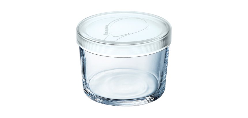Onctuose coupelle diamètre 8,5 cm, 22 cl à couvercle blanc