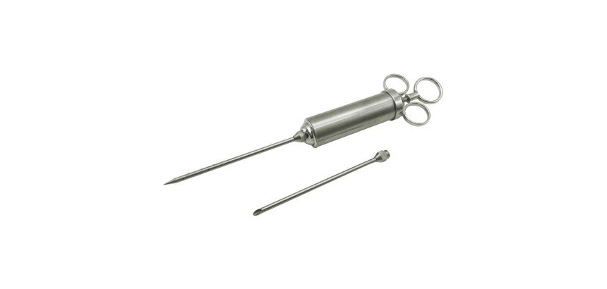 seringue à sauce inox 6 cl avec aiguilles de 4 et 6 mm