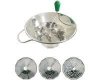 moulins à légumes n°3 étamé avec 3 grilles 1.5, 2.5 et 4 mm