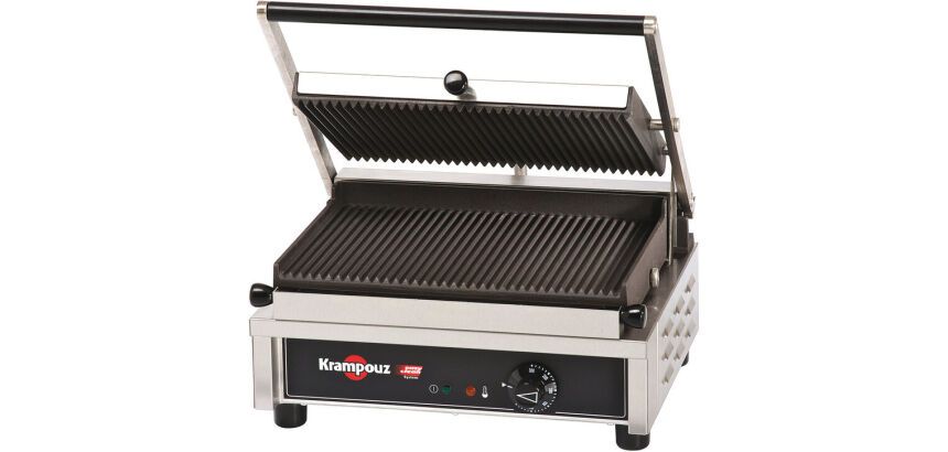 Krampouz grill fonte rainurée amovible simple 2,6 KW