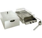 fumoir inox  2 étages pour fumage à froid 71.5 x 41.5 x 36 cm
