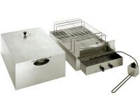 fumoir inox  2 étages pour fumage à froid 71.5 x 41.5 x 36 cm
