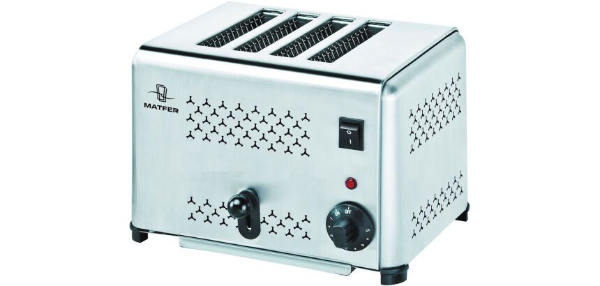 grille pain en acier inoxydable 4 tranches