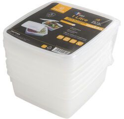 Modulus souples lot de 6 bacs GN 1/6 polypropylène 176x162x60 mm avec couvercles