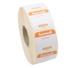 rouleau de 1000 étiquettes dlc jour de la semaine autocollantes 2,5x2,5 cm samedi orange