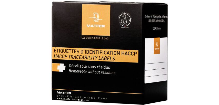 boîte de 250 étiquettes hydrosolubles 7,1x5,1 cm