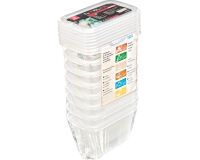 lot de 8 bacs Modulus rigides en polypropylène GN 1/9 avec couvercles - 0.8