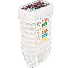 lot de 8 bacs Modulus rigides en polypropylène GN 1/9 avec couvercles - 0.8