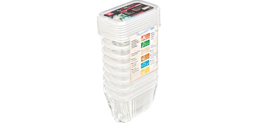 lot de 8 bacs Modulus rigides en polypropylène GN 1/9 avec couvercles - 0.8